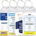 SWATOM Cruise Luggage Tags for Suitcases 4 Sets Carnival, NCL, Princess & MSC Waterproof Clear Luggage Bag Tag Holders for 2025 & 2026 Cruise Ships Essentials