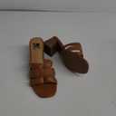 SM New York NWB Brown Block Heel Sandals Open Toe Slip-On‎ Neutral Shoes  7 