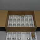 Accguan 6oz Glass Milk Bottles,Small Juice Bottles with Silver Caps,Jute Twine & Tag, Glass Yogert Jars Clear Glass Jars for Cake,Milk,Honey,Jam,Jelly,Spice,Wedding Favors,Shower Favors (Pack of 28)