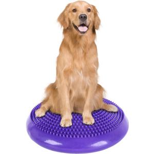Dog Balance Disc 14", Dog Balance Equipment with Cushion and Pump, Pet Training Platform for Pet Rehabilitation Training, Strength Train Stability, Suitable for Small and Medium-Sized Pets