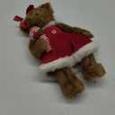 Christa Cane Christmas Bear Stuffed Animal, 14.5 Inch, Christmas Teddy Bear Plush, Teddy Bear for Kids