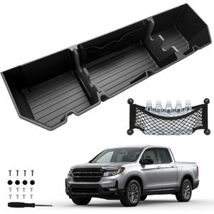 Under Seat Storage for Honda Ridgeline 2017-2026, Custom Fit Rear Underseat Organizer Box for Ridgeline Crew Cab, Heavy Duty Waterproof Truck Storage with Dividers