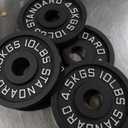 Fitvids 2-Inch Olympic Cast Iron Weight Plate for Strength Training & Weightlifting, Multiple Sizes