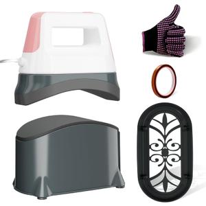 Hat Press,Portable Hat Heat Press with 6.3"x3.3" Ceramic-Coated Curved Heating Plate,Safety Base&Auto-Off,3-Level Hat Press Heat Machine for Cap Settings for Sublimation,HTV,DTF,Infusible Ink Project
