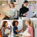 SUNEE 3 Ring Binder 1 Inch 4 Pack, Clear View Binder Three Ring PVC-Free (Fit 8.5x11 Inches) for School or Office Supplies, Neutral Aesthetic