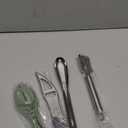 Honoson 4 Pieces Stainless Steel Fish Scale Remover Cleaner Kitchen Scaler Fish Skin Graters Cleaning Peeler Scaler Scraper with Bottle Opener for Kitchen Cleaning Tools