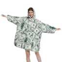 Krifey Wearable Blanket Hoodie, Oversized Sherpa Fleece Sweatshirt with Giant Pocket, Birthday Gifts for Women, Mom, Sister