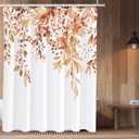 No. 918 Sisal Abstract Print 13-Piece Shower Curtain Set