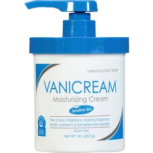 Vanicream Moisturizing Skin Cream with Pump Dispenser  16 fl oz (1 lb)  Moisturizer Formulated Without Common Irritants for Those with Sensitive Skin