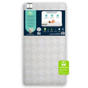 Serta Tranquility Eco Firm 2-Stage Baby Crib and Toddler Mattress - Waterproof Standard Baby Crib & Toddler Mattress - GREENGUARD Gold Certified- 52" L X 27.5" W 