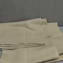 BGment Beige Blackout Curtains 40 Inches Long for Kitchen Window - Short Thermal Insulated Drapes with Rod Pocket Darkening Privacy for Basement Cafe Bedroom, 42 x 40 Inch, 2 Panels