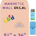 Large Arch Magnetic Wall Decal - 51" x 36" Matte Finish Chalkboard Sticker for Wall - Magnetic Board for Playroom, Home Classroom(Camel Blush)