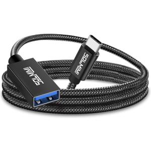 USB C to USB 3.1 Adapter (7.5ft)-5Gbps USB-C Male to USB-A Female OTG Adapter Cable Compatible with MacBook Pro/Air, iPhone 16 Pro Max/16 Plus/16e/15, Samsung Galaxy S25/S24/S23