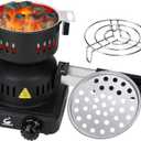 Coal Burner, Coal Burner Electric Charcoal Starter Multipurpose Charcoal Burner Faster Electric Stove With Detachable Handle,Stainless Steel Grill & Rack Coal Burner for Cubes