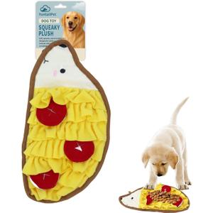 Hedgehog Snuffle Mat for Dogs and Cats Nosework Puzzle Toy for Small Medium Pets, Crinkle Treat Dispenser Toy, Interactive Enrichment Plush for Mental Stimulation and Slow Feeding