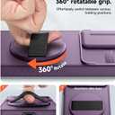 SURITCH for Samsung Galaxy S25 Case with 360 Rotatable Hand Strap Phone Grip & Invisible Kickstand & Slide Camera Cover, Rugged Shockproof Protective Cover for S25 -Dark Purple