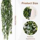 Artificial Hanging Plant 2 Pcs Faux Plant Ivy Vine Faux Eucalyptus Vines Fake Potted Greenery for Wall Living Room Home Shelf Office Bathroom Outdoor Indoor Decor (Type 1)
