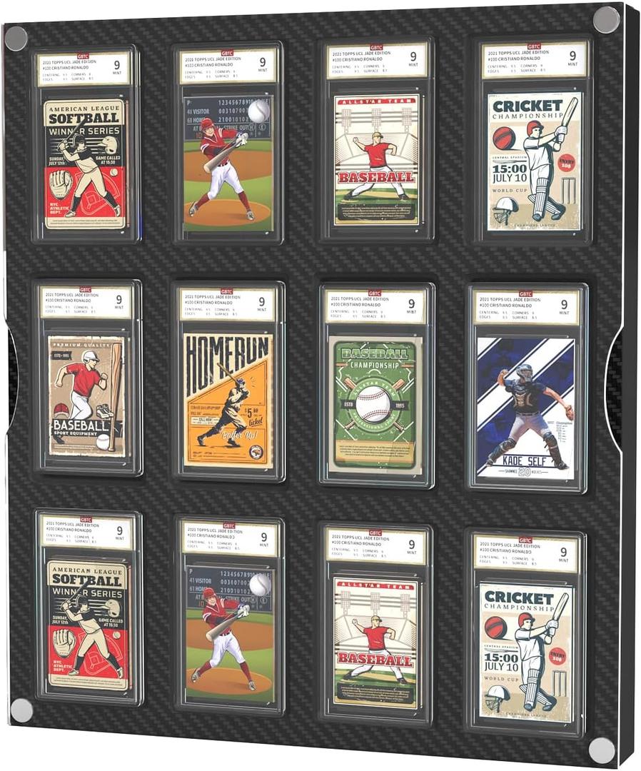 12-Slot Graded Card Display Case,Psa Slab Display