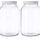 kitchentoolz 1 Gallon Glass Mason Jars – Extra Large Wide Mouth Jars with Airtight Lids – Perfect for Sourdough Starter, Fermenting, Pickling, and Storage – Made in the USA