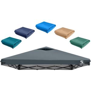 10x10 Pop Up Canopy Replacement Top Cover with Air Vent for Straight Leg Canopy Tent, Waterproof for Outdoor Garden Patio Camping Sun Shade(Top Only) (Dark Gray, 1)