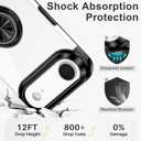 Tnarru Designed for iPhone Air Case with Stand [Magnetic Ring Holder Kickstand] Soft TPU Bumper Non-Yellowing Anti-Scratch Lightweight Slim for iPhone Air Case Black and Clear (iPhone Air [6.5 Inch])