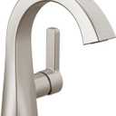Delta Lineax Brushed Nickel Bathroom Faucet 1 Hole, Single Hole Bathroom Sink Faucet for Vanity, Metal Push-Pop Drain Assembly, Stainless 562SH-SSMPU-DST