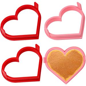 Heart Shape Pancake Mold, 4 Inch Silicone Pancake Molds, 4 Pack Nonstick Heart Pancake Shaper for Valentine's Day, Fun Cake Ring Mold Large Egg Rings for Griddle Cooking