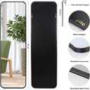 Giftgarden 47x14 Black Full Length Mirror Aluminum Alloy Framed, Sleek Long Full-Body Metal Tall Mirror Wall Mounted or Hang Over The Door for Bedroom Bathroom Closet