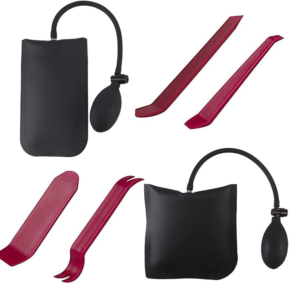 Air Wedge Pump Commercial Grade Air Shim Alignment Tool Leveling Kit Alignment Inflatable Shim Tool 300 LB Rating (Square+Rectangle+Tools)