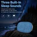 Under Pillow Bone Conduction Speakers, FFNIXOO Sleep Sound Machine with Built-in White Noise, Pillow Speakers for Sleeping Wireless Streaming, Private Side Sleeper Speaker (Blue)