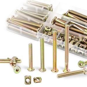 Crib Screws Replacement Set, Delta Crib Screws Hex Socket Cap Bolts Barrel Nut Baby Bed Hardware Replacement Kit Furniture Bolts (25-Set M6) (Bronze)