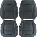 GXARTS 4PCS Seat Cover Set Fit for Ford Explorer Limited Sport 2016-2019 | Driver and Passenger Bottom Back, Black Perforated Microfiber Leather, Replacement, XLT, 2WD AWD 4WD, 2016 2017 2018 2019