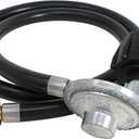Components BBQ Gas Grill Propane Regulator Hose Replacement Parts for Members Mark REGAL04ALP - Compatible Barbeque 41 Inch Regulator and Hose