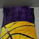 Northwest NBA Los Angeles Lakers Super Plush Micro Raschel Throw, 46" x 60", Team Colors, Grids