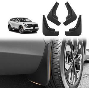 Muslogy Mud Flaps Splash Guards Compatible with Kia Sportage 2023-2025 2026 Accessories Front and Rear Mud Guards 4PCS No Drilling Fender Mudguards Kit with Hardware Accessories