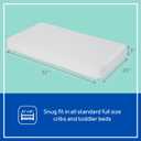 Sealy Baby Posture Perfect Breathable Crib Mattress, GREENGUARD Gold Certified, Made in USA, 2 Stage Hybrid Memory Foam & 150 Premium Coils, Toddler Bed Fit, Safety & Quality Tested, 52x28", Mattress Only