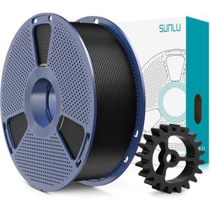 SUNLU PLA+2.0 3D Printer Filament, Upgrade PLA+ Filament 1.75mm, Tougher and Stronger, Neatly Wound PLA Plus Filament, Dimensional Accuracy +/-0.02mm, 1KG Spool(2.2lbs), Black