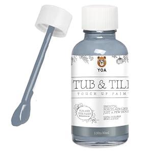 YOA Bathtub Tile Touch Up Paint, Gray, 1.5 oz * 1 Bottle, Suitable for Repairing Ceramic, Porcelain, and Fiberglass Bathtubs, Tiles, and Bathroom Walls.