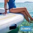 Inflatable Water Hammock, 8FT Lake Float for Adults, 660 LB Capacity, Round Float Ring with Cooling Mesh Center & Removable Shade Canopy, Drop-Stitch Platform for Pool, Lake & River