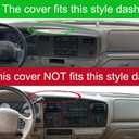 Yiz Dashboard Cover Dash Cover Mat Pad Carpet Custom Fit for Ford F250 F350 F450 Super Duty 1999 2000 2001 2002 2003 2004 / Ford Excursion 2000-2005 (Black) Y72
