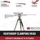 BOG DeathGrip Hunting Tripod, 7"-59", Lightweight, Gun Clamp, Shooting Rest