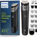 Philips Norelco Multigroom Series 5000 18 Piece, Beard Face, Hair, Body and Intimate Hair Trimmer for Men - NO BLADE OIL MG5910/49 (Black)