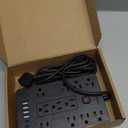 Surge Protector Power Strip - 11 Outlets(1850W/15A) with 6 USB Ports(2 USB C), 10FT Flat Plug Extension Cord, Wall Mount, Black, ETL Listed for Home, Dorm Room