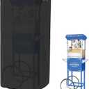 Popcorn Machine Cart Cover Waterproof Dustproof UV Resistant Popcorn Maker Cover 25"L x 18"W x 52"H Black