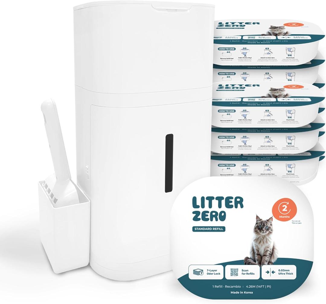 Litter Zero Base Set (Includes 1 Refill, Scoop) + 9 Additional Refills Pack