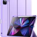 Wenlaty Case Compatible with iPad Pro 11 Inch 4th/3rd/2nd Generation with Pencil Holder, for iPad Pro Case 11 Inch 2022/2021/2020, Slim Protective Cover with Soft TPU Back, Auto Wake/Sleep, Lavender