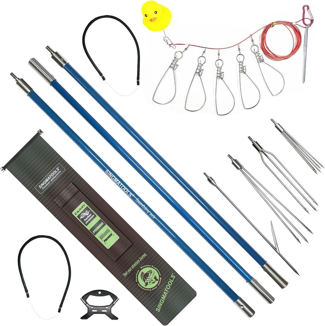 Spearfishing Pole Hawaiian Sling Fishing Spear Set Fiberglass Pole Spear Harpoon Spearfishing Gear (Dark Blue) Spearfishing Pole Hawaiian Sling Fishing Spear Set Fiberglass Pole Spear Harpoon Spearfishing Gear (Dark Blue)