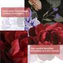 WONGS BEDDING Black Comforter Set King Size, 7 Pieces Floral Bed in a Bag Set, Luxury Red Flower Bedding Set, Soft Microfiber for All Season with Pillowcases & Shams,Sheets(90"104")