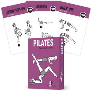 NewMe Fitness Pilates Workout Cards, Instructional Fitness Deck for Women & Men, Beginner Fitness Guide to Training Exercises at Home or Gym