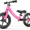 Umatoll Toddler Balance Bike 2 Year Old, Kids Bike Toy for 18 Months to 5 Years Old, Tool-Free Adjustment, Birthday Gifts for 2-3 Boys Girls, No Pedal (Rose Pink)